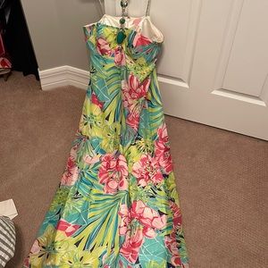 Lilly Pulitzer Floral Maxi Dress - Pink, Green, Blue